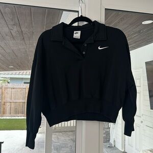 Black Nike crop sweater